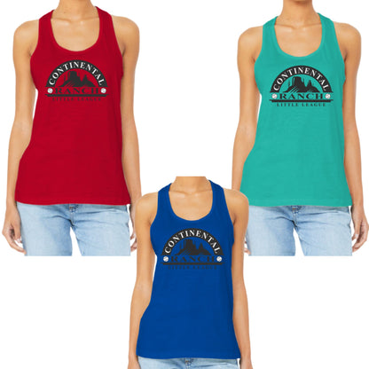 Continental Ranch Little League Bella Canvas Women's Tank Top 6 Different colors to choose from