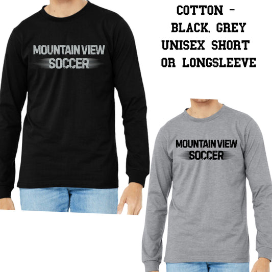 Mountain View Soccer Design #2 Cotton T-shirt, Dri-Fit T-Shirt, or Longsleeve