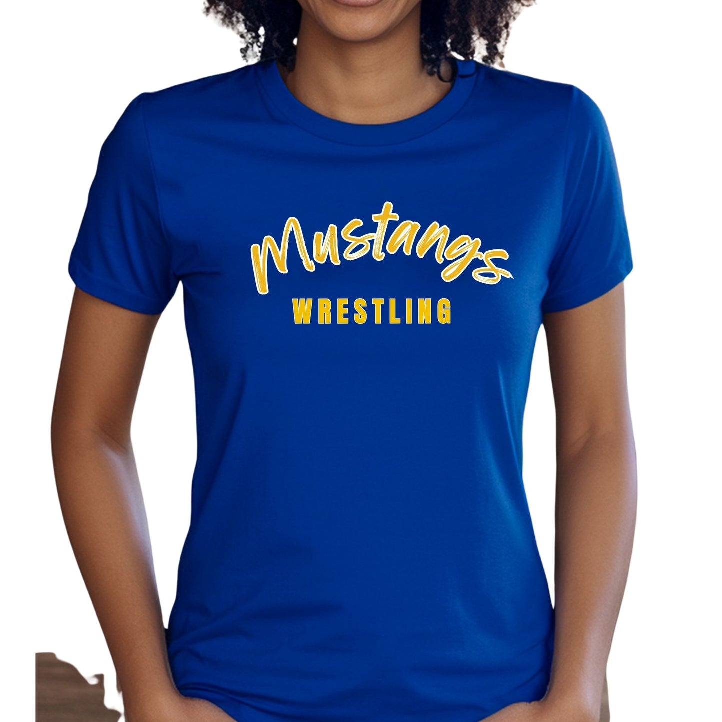 Sahuarita Mustangs Wrestling Design #2 Cotton or Sport-tek Drifit T-Shirt Unisex, Women's, & Youth Sizes