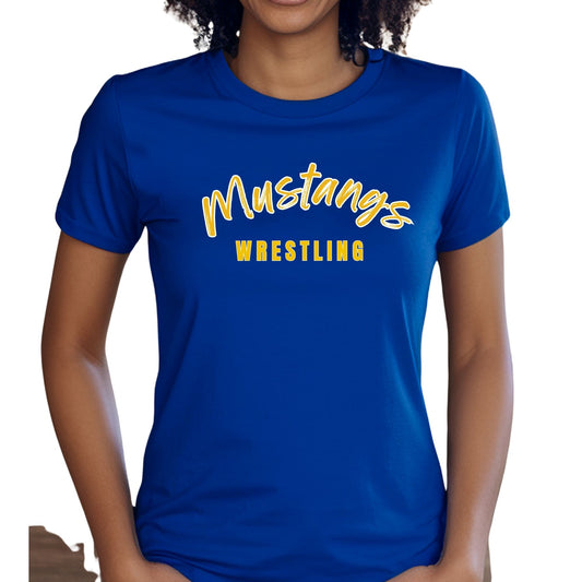 Sahuarita Mustangs Wrestling Design #2 Cotton or Sport-tek Drifit T-Shirt Unisex, Women's, & Youth Sizes