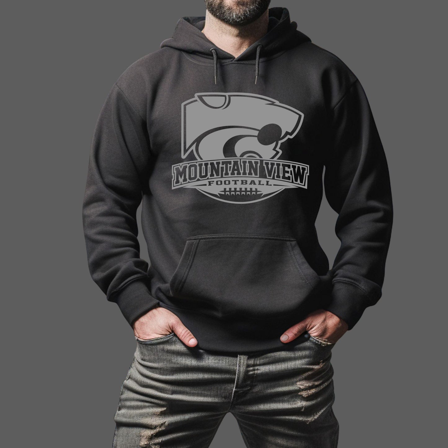 Mountain View Football Unisex Hoodie or Crewneck Sweatshirt Design #1