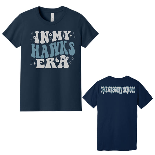 The Gregory School Bella Canvas In My Hawks Era T-Shirt Youth, Women's, Unisex Adult Sizes