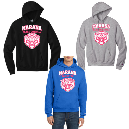Marana Tigers Flag Football Champion Hoodie or Crewneck Pink Design