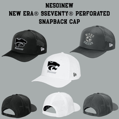 Mountain View Soccer Embroidered Perforated Snapback Hat