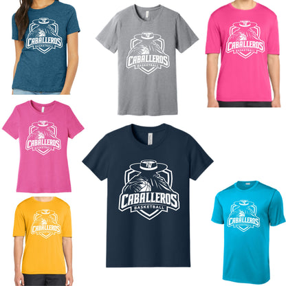 Flowing Wells Basketball Unisex & Women's Cotton or Unisex Dri-Fit Short or Longsleeve T-shirt Design #2