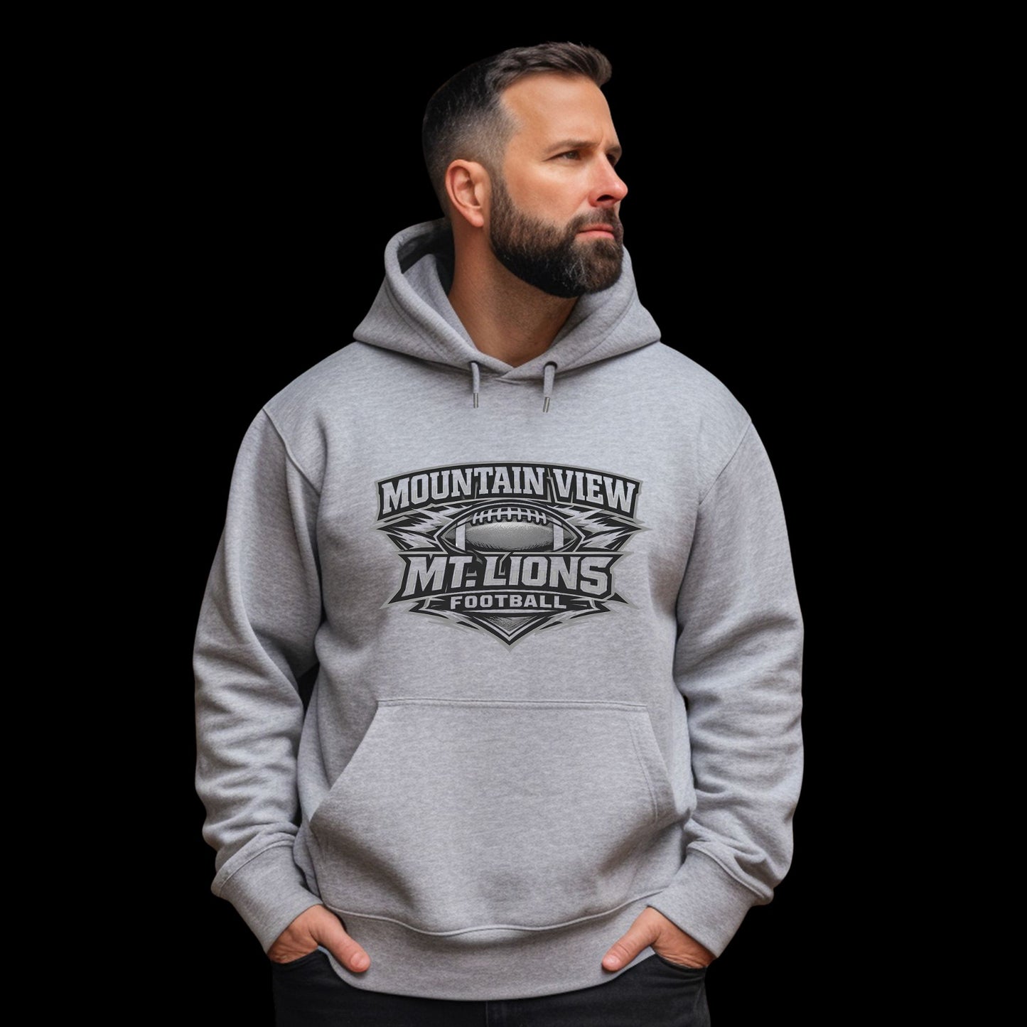 Mountain View Football Unisex Hoodie or Crewneck Sweatshirt Design #3