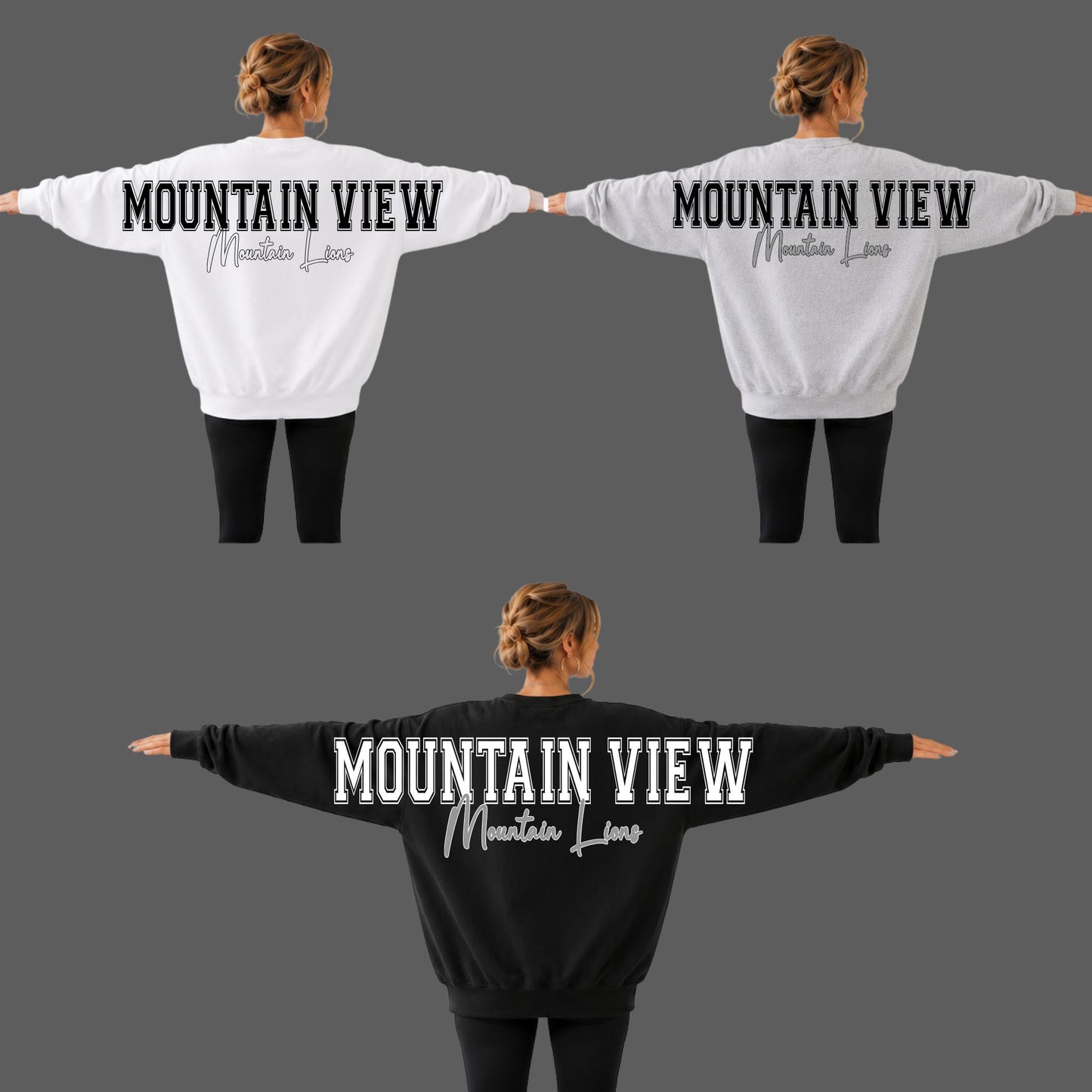 Mountain View Football Unisex Crewneck Sweatshirt Oversized Design