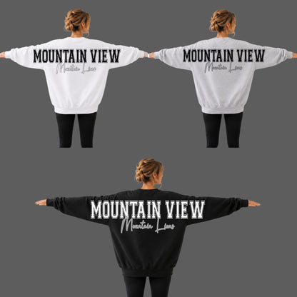 Mountain View Football Unisex Crewneck Sweatshirt Oversized Design