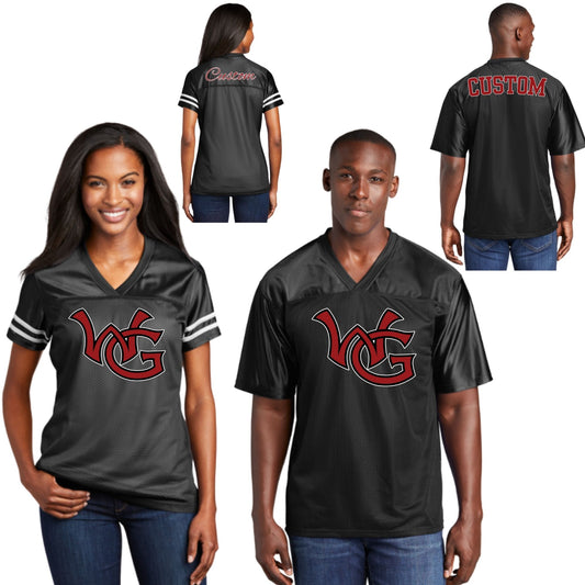Walden Grove Cheer Custom Glitter Mom, or Regular Print Dad Football Jersey