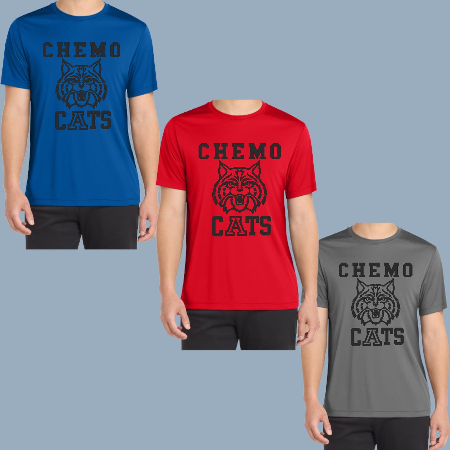 CHEMO CATS Design #2 Dri-Fit Performance Women's or Unisex T-Shirt