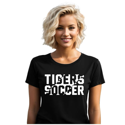 Marana Tigers Soccer Design #3 Bella Canvas Cotton T-Shirts or Dri-Fit Short or Longsleeve in Black or Blue