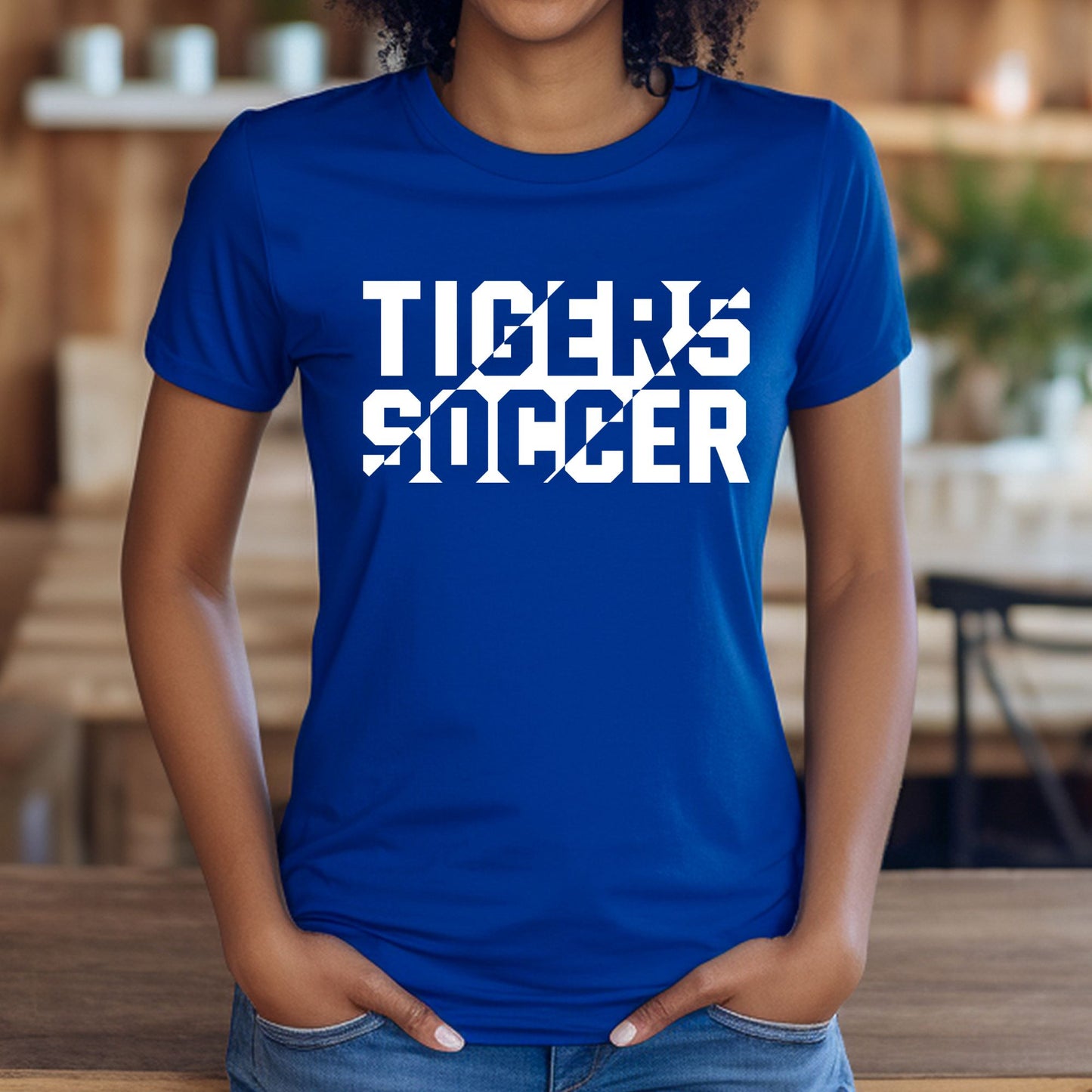 Marana Tigers Soccer Design #3 Bella Canvas Cotton T-Shirts or Dri-Fit Short or Longsleeve in Black or Blue