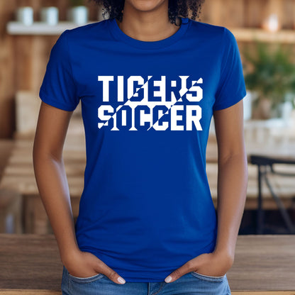 Marana Tigers Soccer Design #3 Bella Canvas Cotton T-Shirts or Dri-Fit Short or Longsleeve in Black or Blue