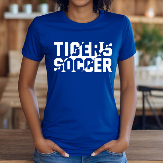 Marana Tigers Soccer Design #3 Bella Canvas Cotton T-Shirts or Dri-Fit Short or Longsleeve in Black or Blue