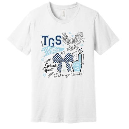 The Gregory School Bella Canvas Hawks Pride T-Shirt Youth, Women's, Unisex Adult Sizes