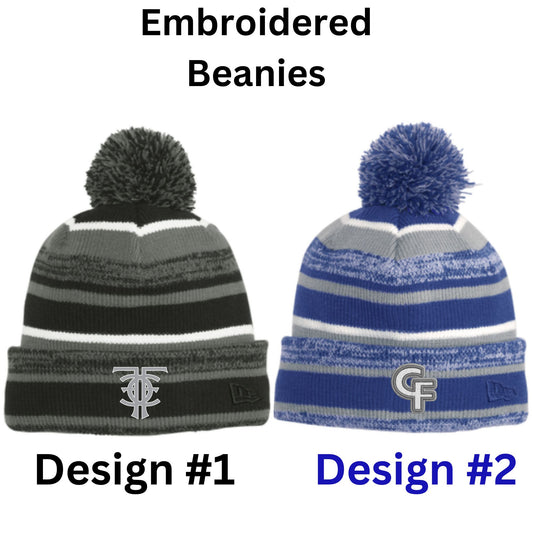 Catalina Foothills Girls Soccer Embroidered New Era Pom Beanie