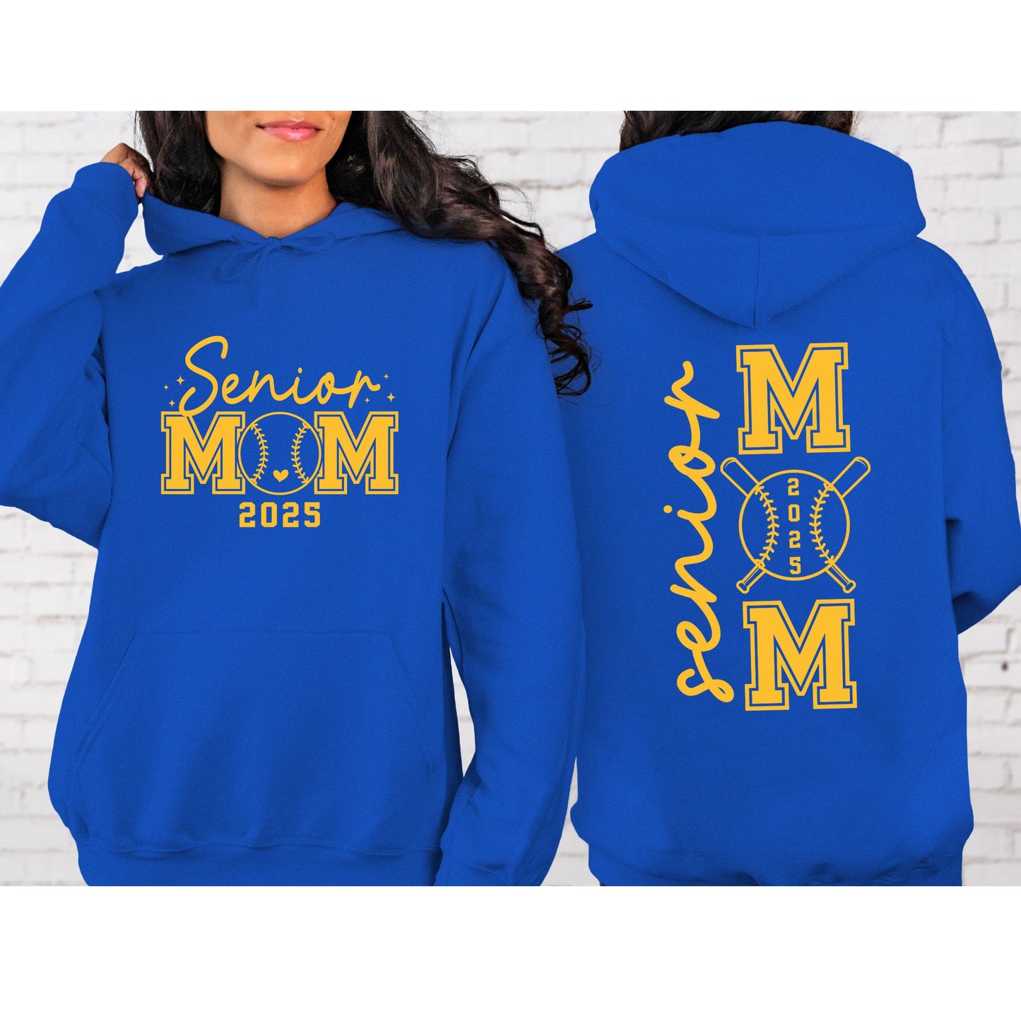 Marana Tigers Baseball Senior Mom Unisex T-Shirt, Hoodie, or Crewneck Front and Back