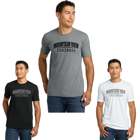 Mountain View Football T-shirt Short & Long sleeve Cotton or Dri-Fit Design #5 Unisex or Women's