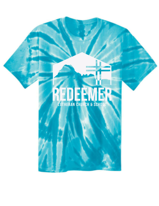 Redeemer Lutheran Church & School Tie Dye T-Shirt in Youth, Unisex Adult, or Women's V-Neck