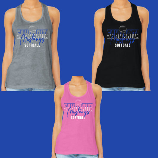 Sahuarita Softball Design #3 Women's Cut Racerback Tanktop