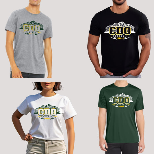 CDO Football T-shirt Short & Longsleeve Cotton or Dri-Fit Design #2 Unisex or Women's