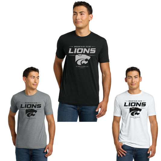 Mountain View Football T-shirt Short & Long sleeve Cotton or Dri-Fit Design #2 Unisex or Women's