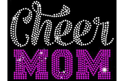 Cheer Mom Rhinestone T-Shirt - Customized for your school and colors