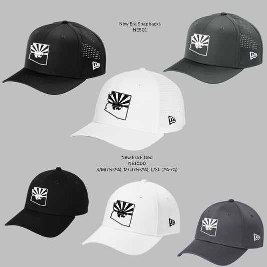 Mountain View Embroidered AZ Outline New Era Snapback or Flexfit Hat