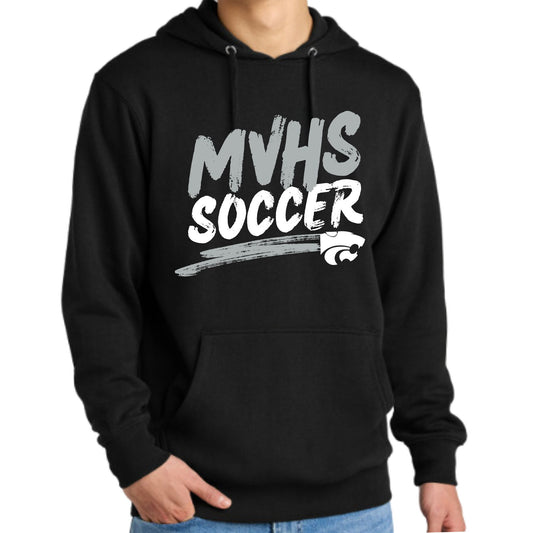 Mountain View Soccer Design #6 Unisex Crewneck or Hoodie Sweatshirt Black or Grey