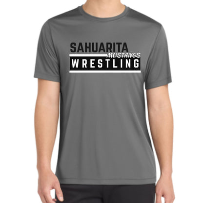 Sahuarita Mustangs Wrestling Design #3 Cotton or Sport-tek Drifit T-Shirt Unisex, Women's, & Youth Sizes