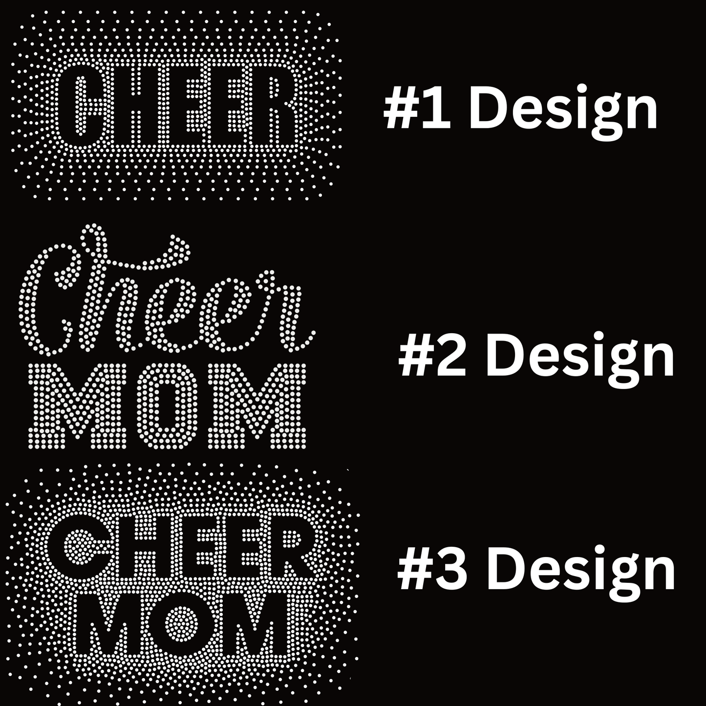 Cheer or Cheer Mom Rhinestone Bling Shirt, Tank or Hoodie