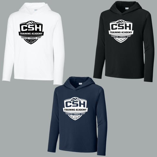 CSH Training Academy Dri-Fit UV 50 Youth or Unisex Longsleeve Hooded T-Shirt