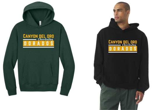 Canyon Del Oro Dorados Cheer #2 Design Bella Canvas Hoodie or Crewneck Sweatshirts
