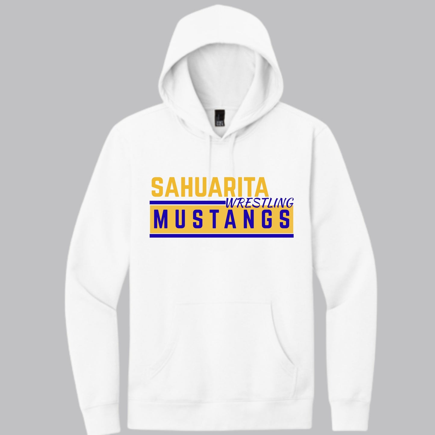Sahuarita Mustangs Wrestling Design #3 Hoodie or Crewneck Sweatshirt Unisex and Youth Sizes