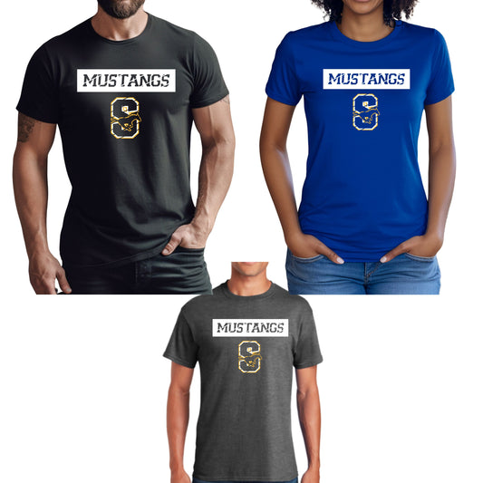 Sahuarita Mustangs 2025 Football Cotton T-Shirt Short Sleeve Unisex or Women's Design #2