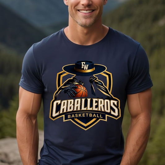 Flowing Wells Basketball Unisex & Women's Cotton or Unisex Dri-Fit Short or Longsleeve T-shirt Design #1