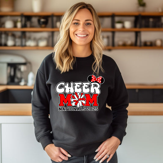 Nationals Cheer Mom 2025 Bella Canvas T-Shirt Design #9