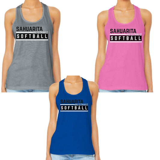 Sahuarita Softball Design #5 Women's Cut Racerback Tanktop