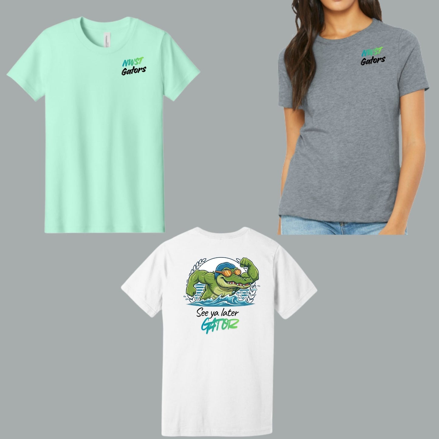 Gators Swim Team Bella Canvas Cotton T-shirt Youth or Unisex