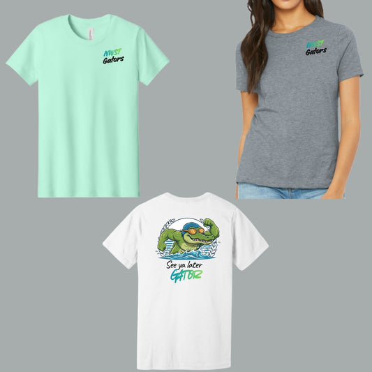 Gators Swim Team Bella Canvas Cotton T-shirt Youth or Unisex