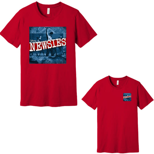 Arts Express NEWSIES Bella Canvas Cotton Women's or Unisex T-shirt Front and Back Design