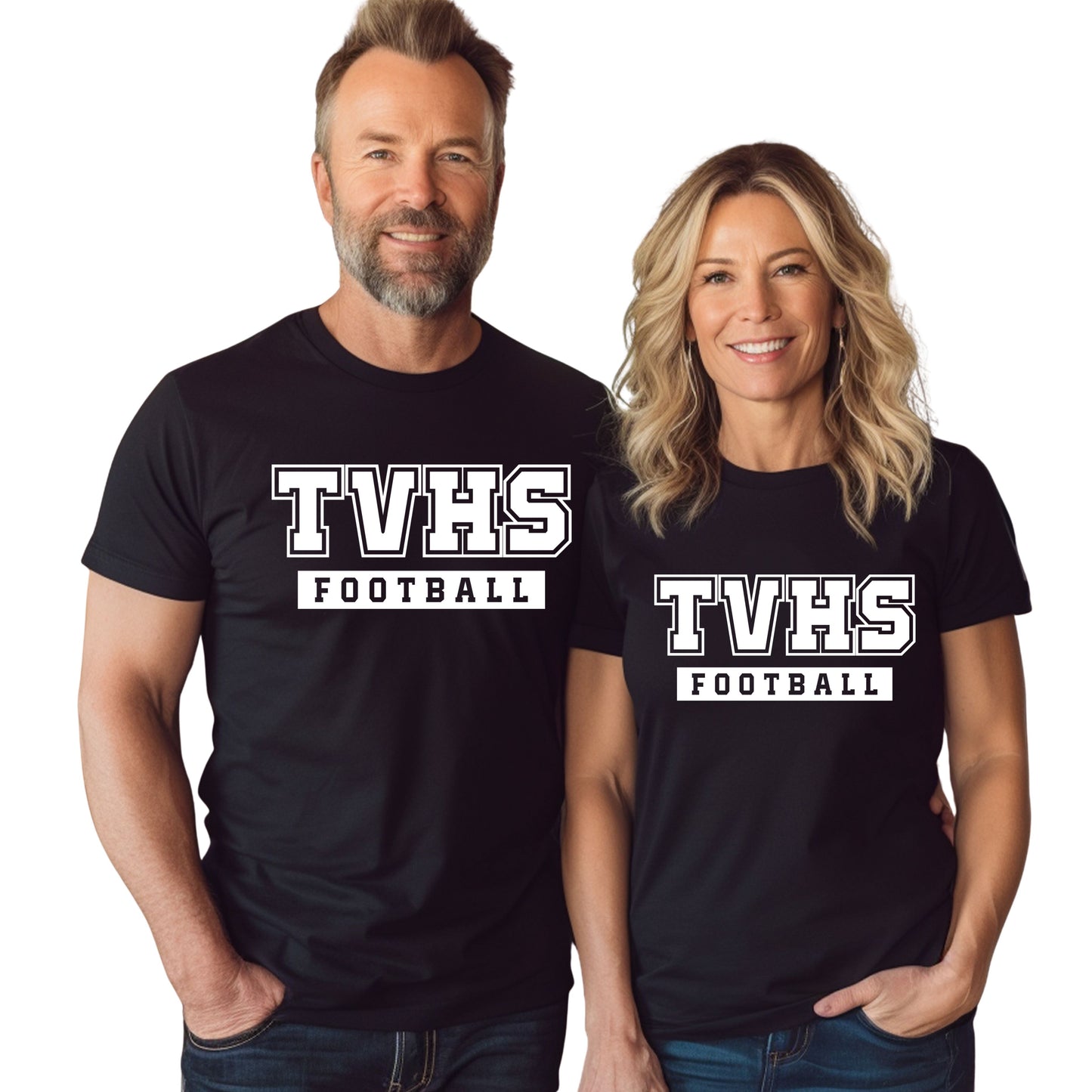 TVHS Football T-shirt Short & Long sleeve Cotton or Dri-Fit Design #3 Unisex or Women's