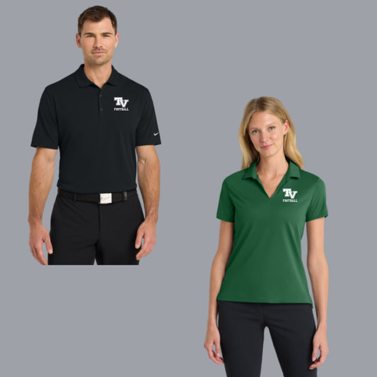 TVHS Football Nike Men's or Women's Polo in Green or Black