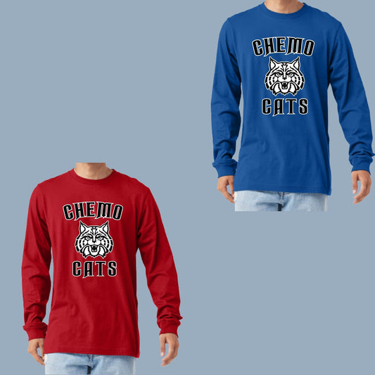 CHEMO CATS Design #1 Bella Canvas Unisex Longsleeve T-Shirt