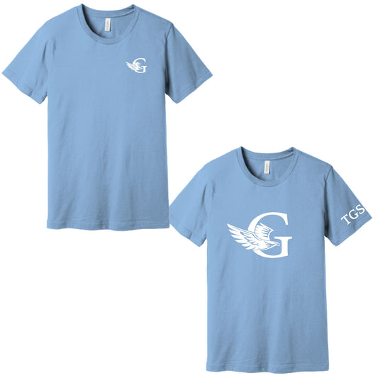 The Gregory School Bella Canvas T-Shirt #4 G-Hawk Logo Youth, Women's, Unisex Adult Sizes