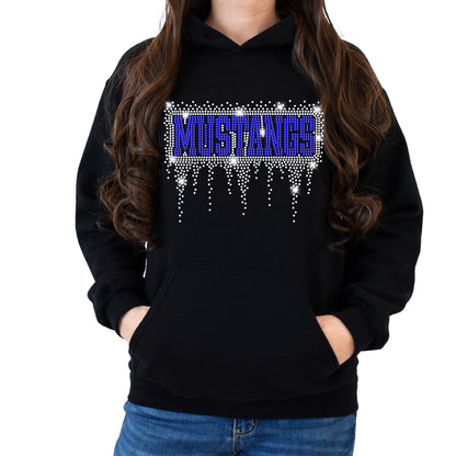 Sahuarita Mustangs 2025 Football T-Shirt, Crewneck, or Hoodie Rhinestone Bling Design