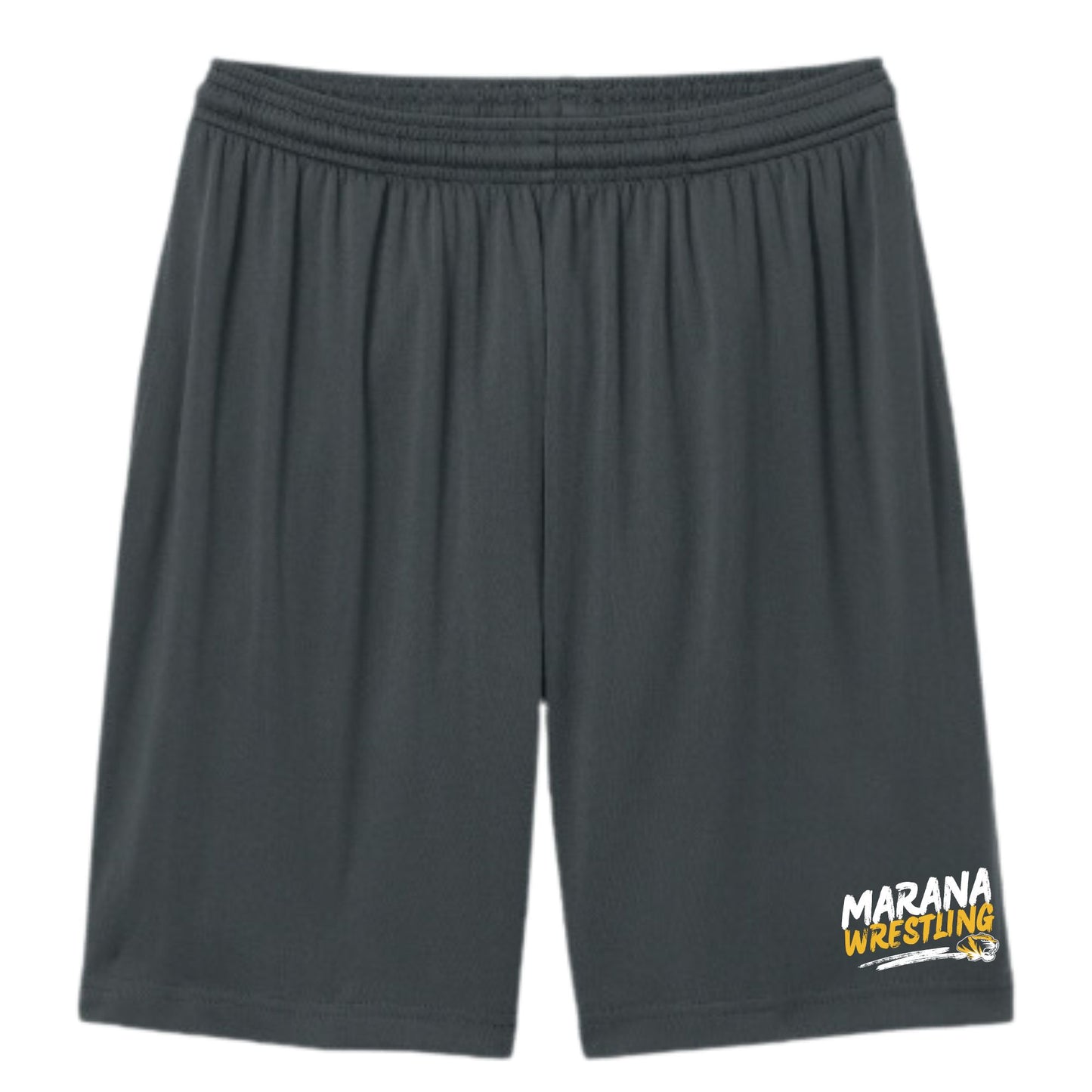 Marana Tigers Wrestling Design #1 Shorts with pockets in Black or Dark Grey