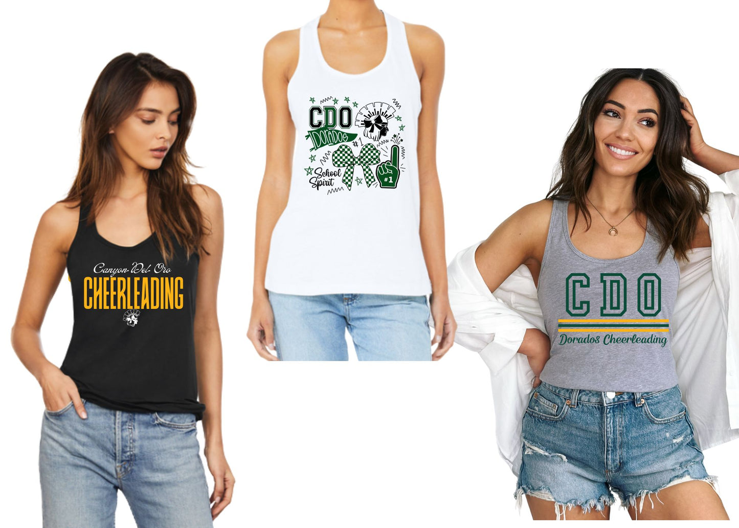 Canyon Del Oro Dorados Cheer Tanktop with 4 different Design choices