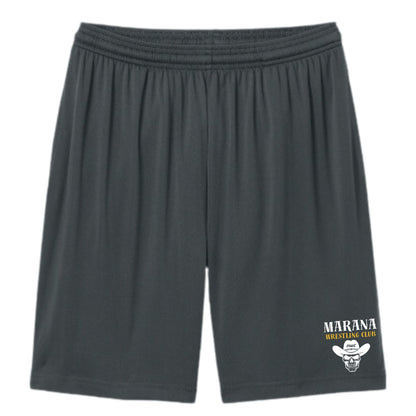 Marana Tigers Wrestling Cowboy Design Shorts with pockets in Black or Dark Grey
