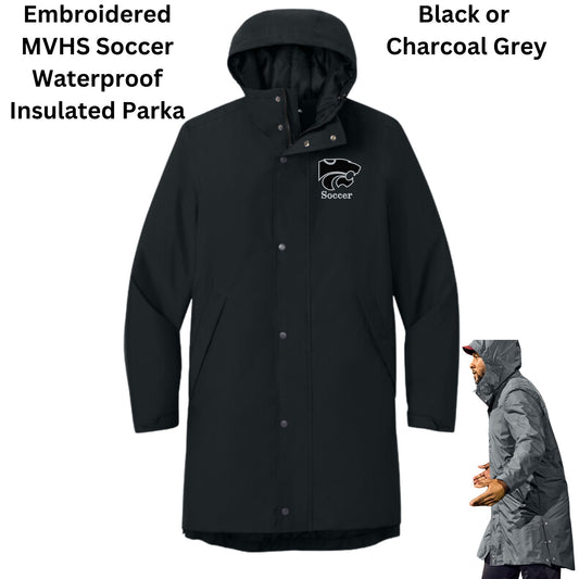 Mountain View Soccer Embroidered Hooded Waterproof Insulated Parka Jacket